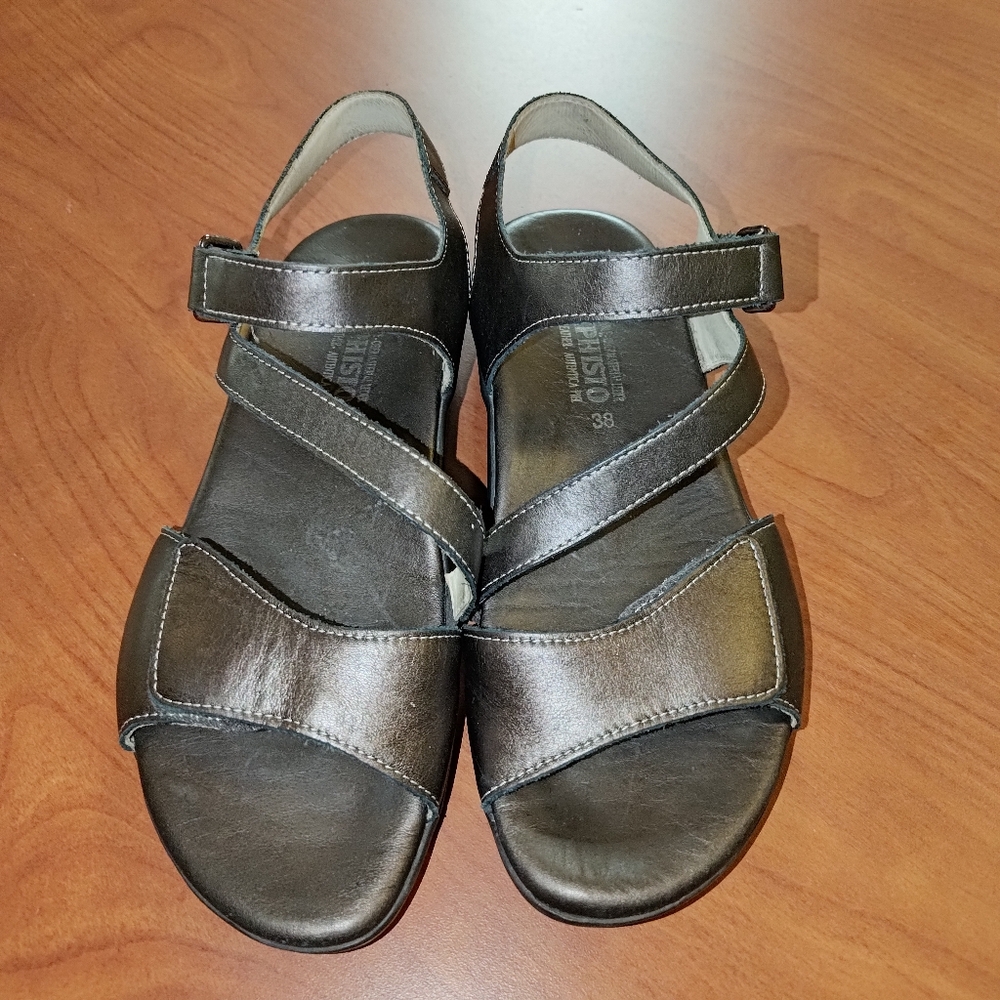 Mephisto Leather Comfort Ankle Strap Sandals Brown Women's EU 38 US 7.5-8